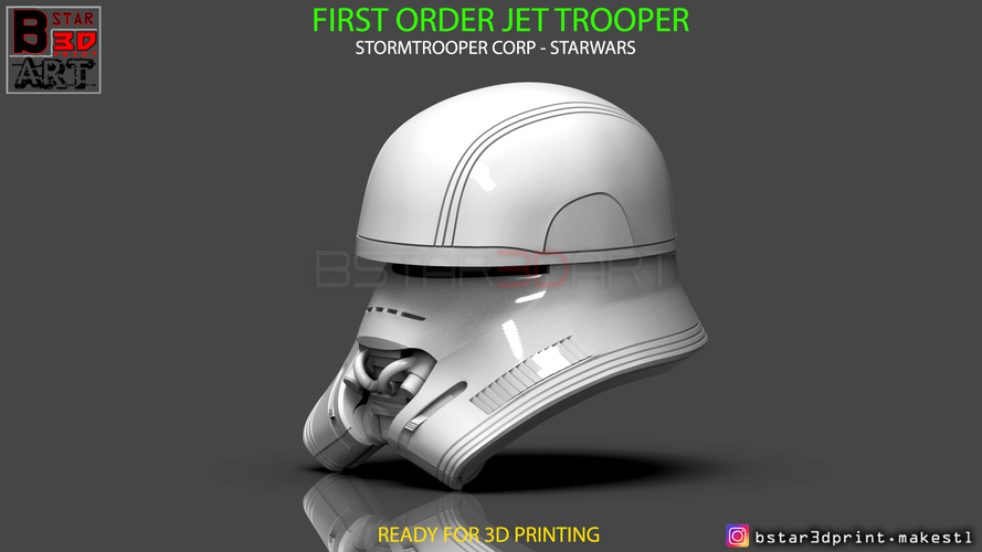 First Order JET TROOPER Helmet - Stormtrooper Corp - STARWARS  3D Print 315900