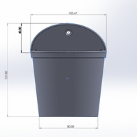 Small Wall Plant pot 103mm 3D Printing 315947