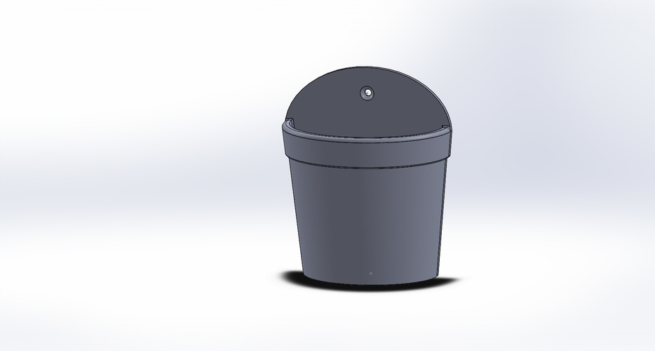 Plant Pot For Wall 113mm wide top 90mm bottom 3D Print 315950
