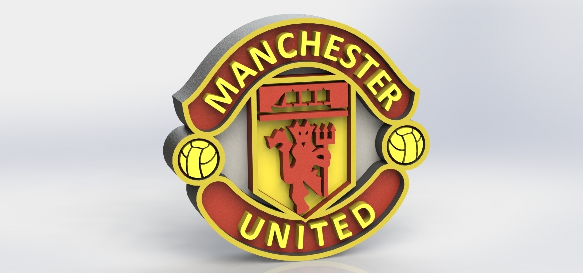 3d Printed Manchester United Logo By Taiced3d Pinshape