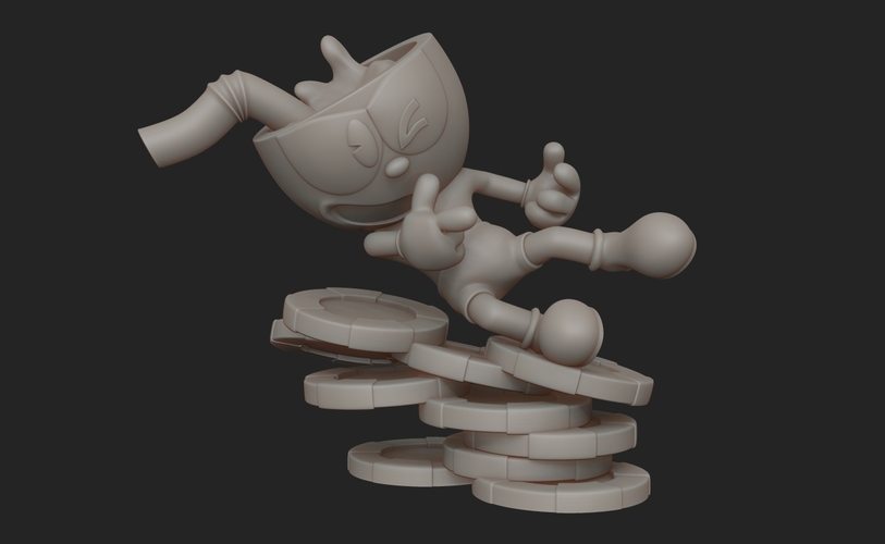 Cuphead Figurine 3D Printing 3D print model 3D Print 316134