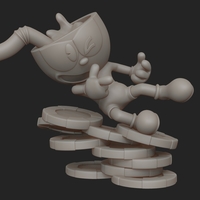 Small Cuphead Figurine 3D Printing 3D print model 3D Printing 316134