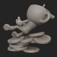 Cuphead Figurine 3D Printing 3D print model - Thumbnail 2