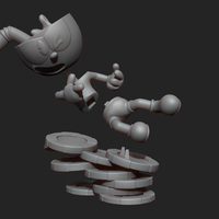 Cuphead Figurine 3D Printing 3D print model - Thumbnail 3