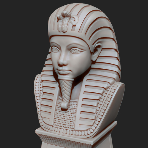 Tutankhamun Pharaoh King  Bust 3D print model 3D Print 316168