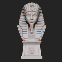 Tutankhamun Pharaoh King  Bust 3D print model - Thumbnail 2
