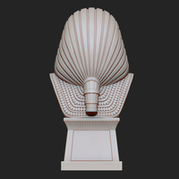 Tutankhamun Pharaoh King  Bust 3D print model - Thumbnail 4