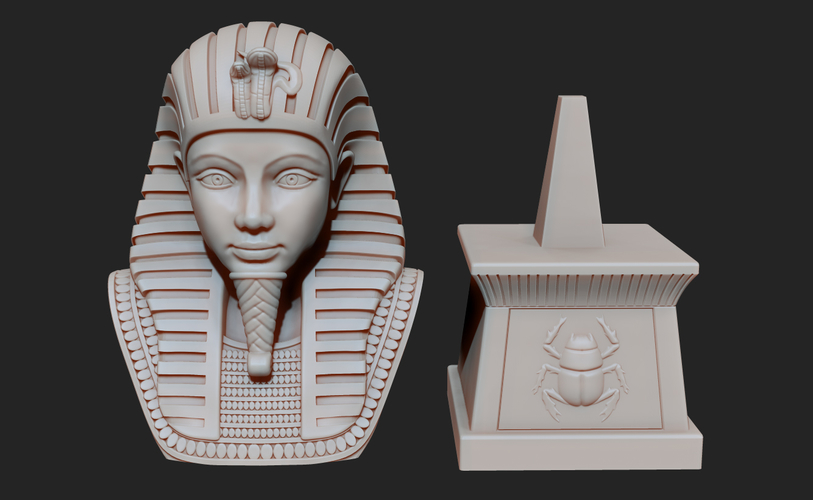 Tutankhamun Pharaoh King  Bust 3D print model 3D Print 316172