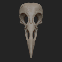 Small Raven Skull 3D Printing 3D print model 3D Printing 316174