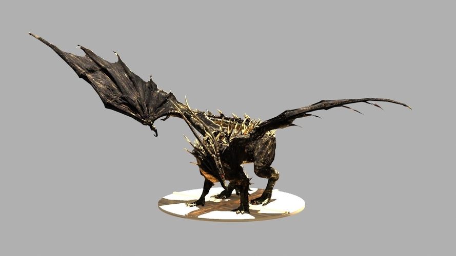 Black Dragon Kalameet Dark Souls 3D Print 316216