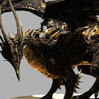 Small Black Dragon Kalameet Dark Souls 3D Printing 316219