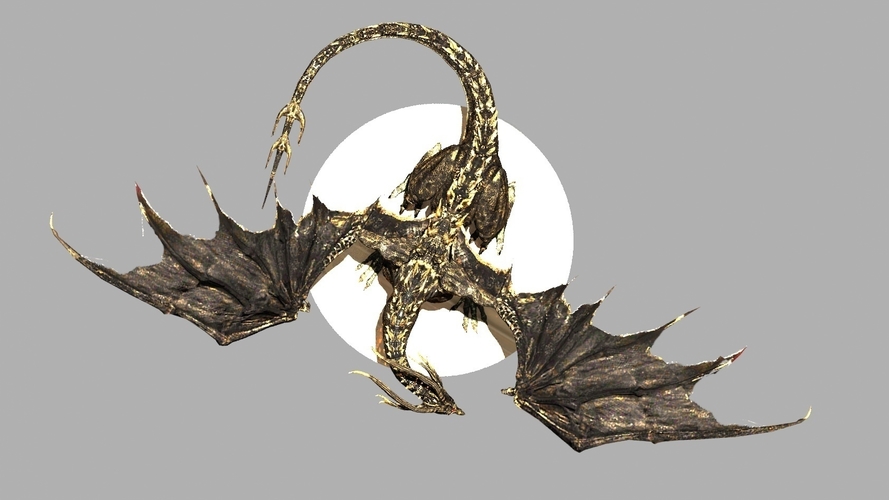 Black Dragon Kalameet Dark Souls 3D Print 316220