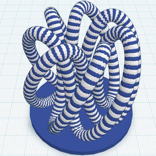 Striped 73 Knot 3D Print 31638