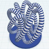 Small Striped 73 Knot 3D Printing 31638