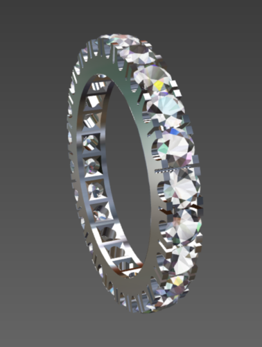 anello 24 diamanti 3D Print 316499
