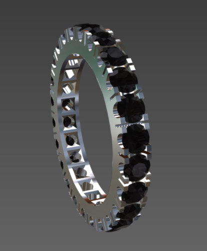 anello 24 diamanti 3D Print 316500
