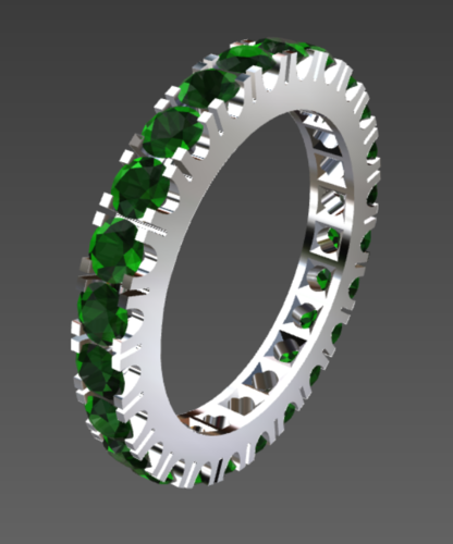 anello 24 diamanti 3D Print 316501