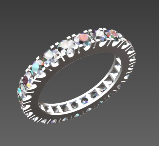 anello 24 diamanti 3D Print 316502
