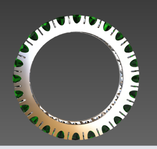 anello 24 diamanti 3D Print 316503