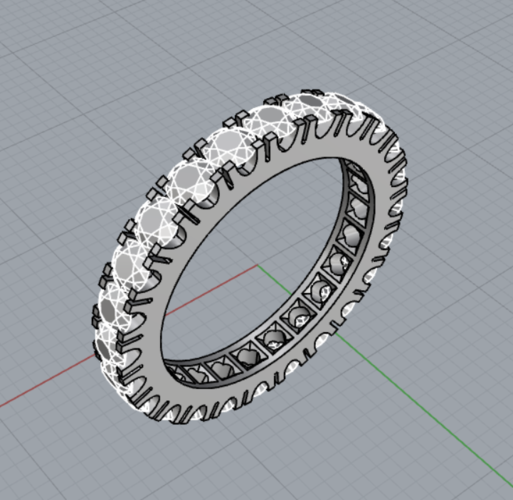 anello 24 diamanti 3D Print 316507