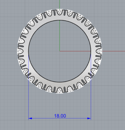 anello 24 diamanti 3D Print 316508