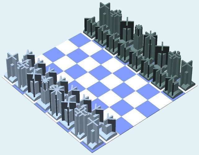 Heading #Chess 3D Print 31681