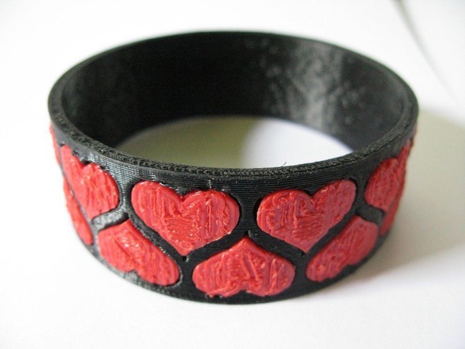 Bezier Heart Bracelet in OpenScad 3D Print 31767