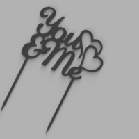 You&Me Cake Topper - Thumbnail 2