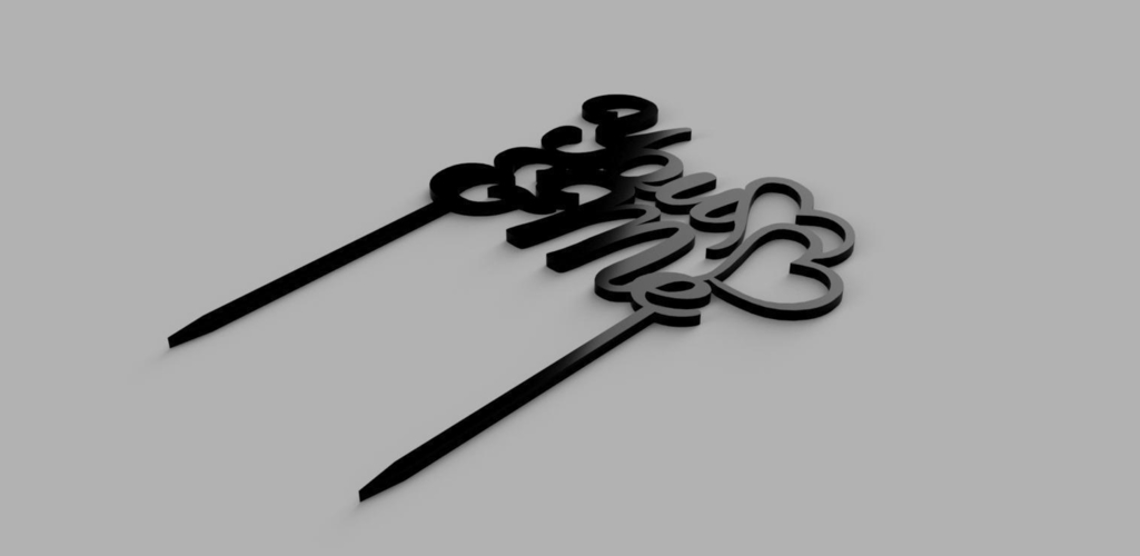 You&Me Cake Topper