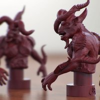 Small Low Poly Minotaur Bust 3D Printing 31931
