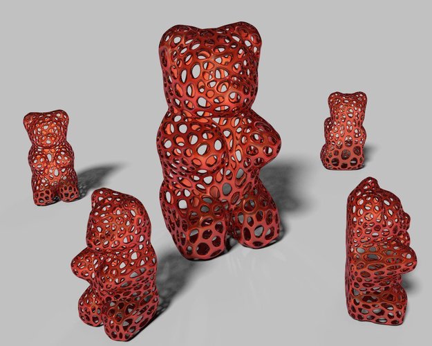 Gummy Bear - Voronoi Style 3D Print 31943