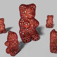 Small Gummy Bear - Voronoi Style 3D Printing 31943