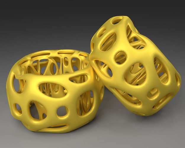 Napkin Ring - Voronoi Style 3D Print 31944