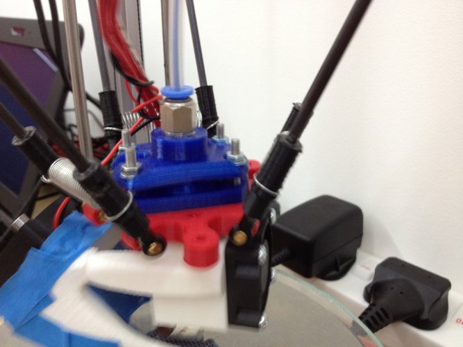 3DR E3D v6 holder with pneumatic valve top 3D Print 31950