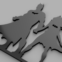 Batman and Batwomen Weeding Cake Topper - Thumbnail 1