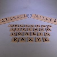 Small SCRABBLE Pieces and Rack 3D Printing 32112