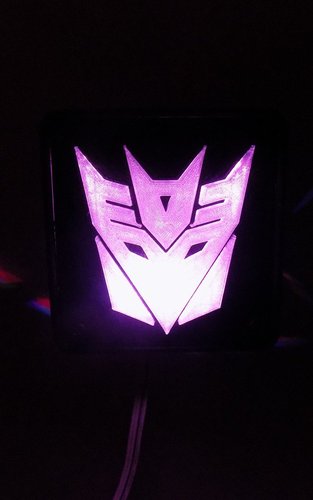 Decepticon Transformers LED Nightlight/Lamp 3D Print 32204