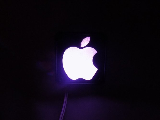 Apple Logo LED Nightlight/Lamp 3D Print 32224
