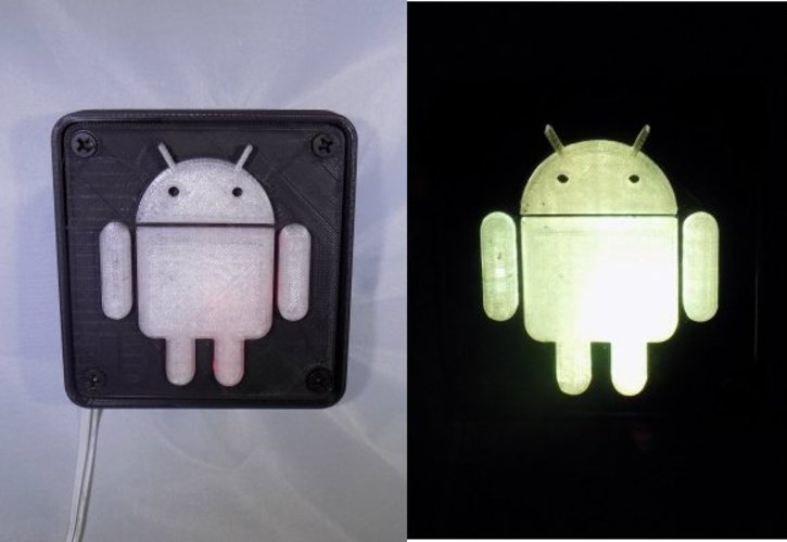 Android Robot LED Nightlight/Lamp 3D Print 32228