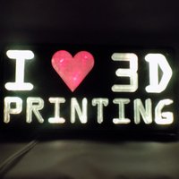 I <3 3D PRINTING LED Sign/Nightlight - Thumbnail 2