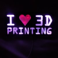I <3 3D PRINTING LED Sign/Nightlight - Thumbnail 8