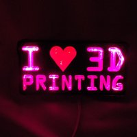 I <3 3D PRINTING LED Sign/Nightlight - Thumbnail 9
