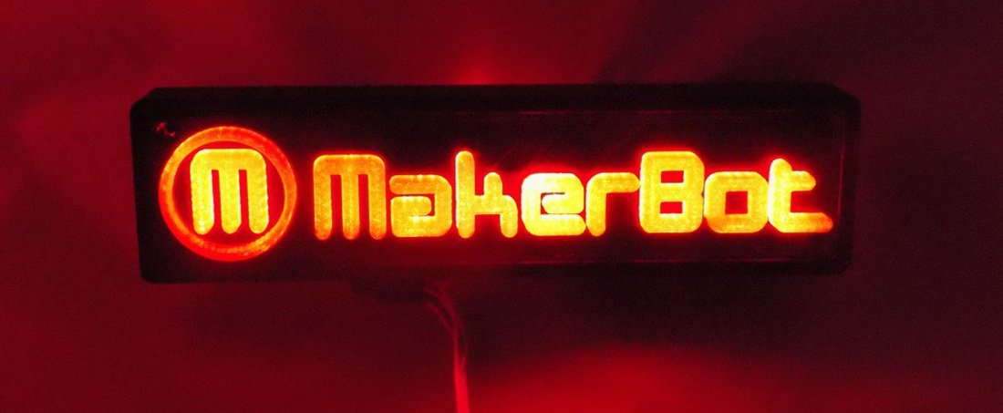 LED Makerbot Logo Nightlight 3D Print 32270