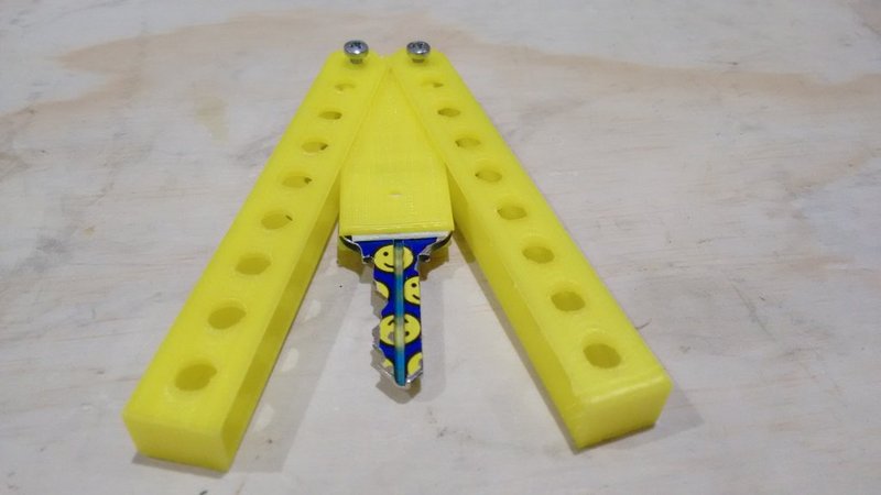 Butterfly Knife Key Holder