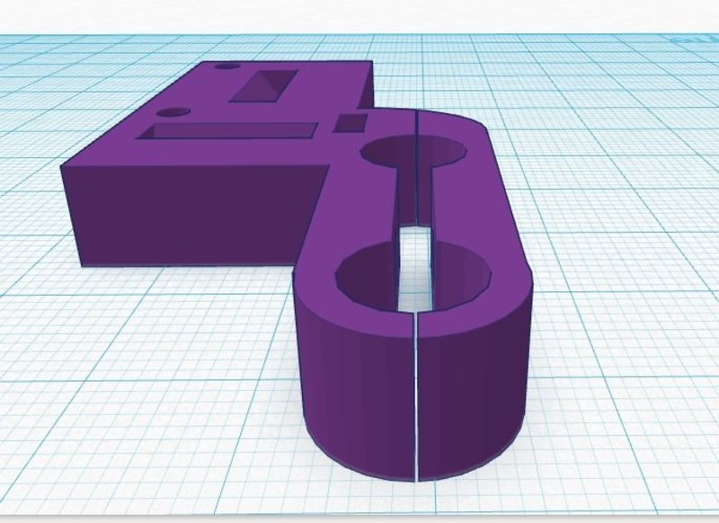 Y Axis Endstop Clamp for Prusa I3 with 8mm Rods - Split