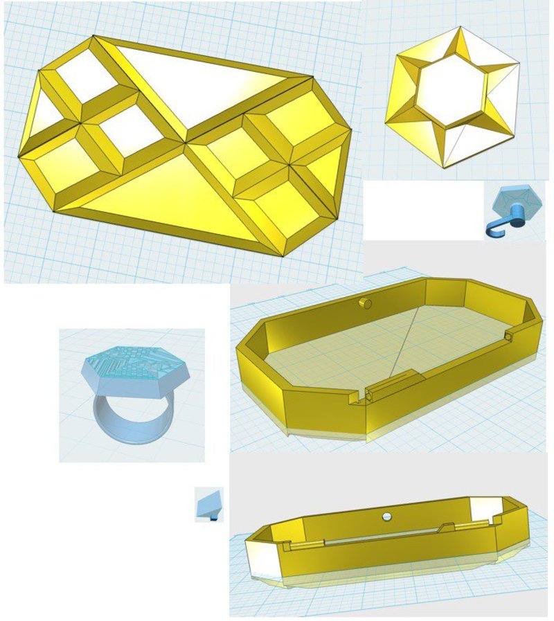 Sun Goddess Set - Clutch, Ring and Amulet