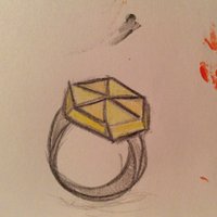 Sun Goddess Set - Clutch, Ring and Amulet - Thumbnail 4
