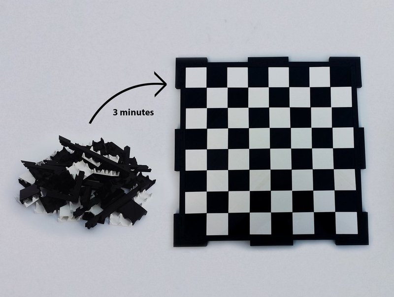 Glossy chessboard, easy to store.