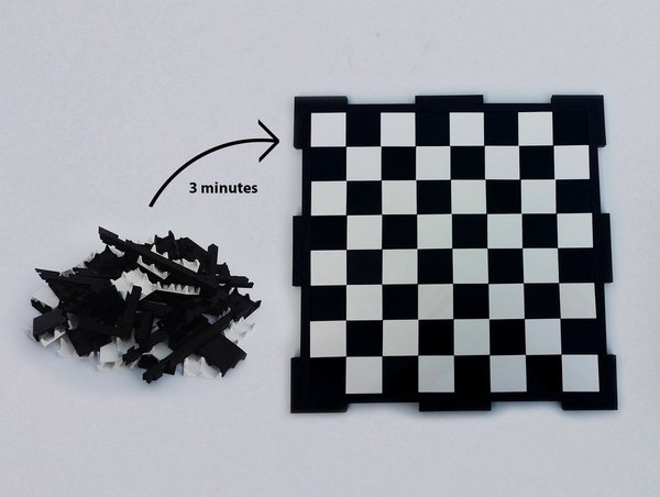 Glossy chessboard, easy to store.