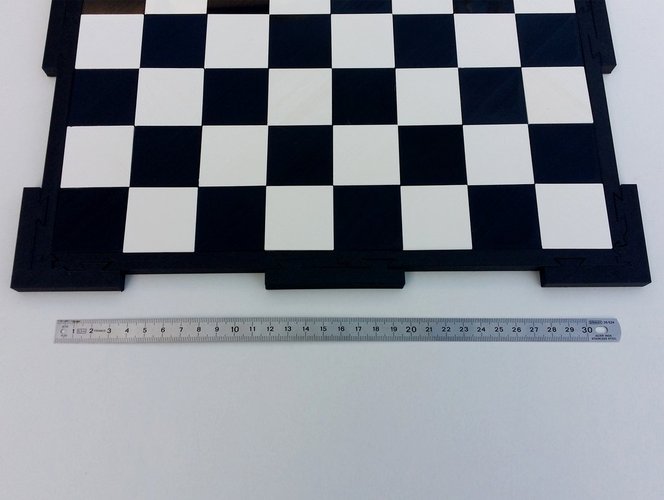 Glossy chessboard, easy to store. 3D Print 32452